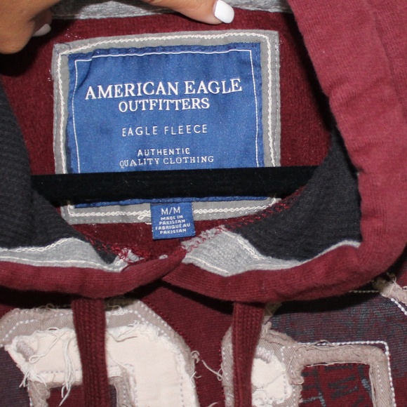 American Eagle burgundy hoodie size M - Picture 2 of 5